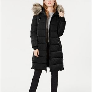 BCBGeneration Faux Fur Hooded Puffer Coat